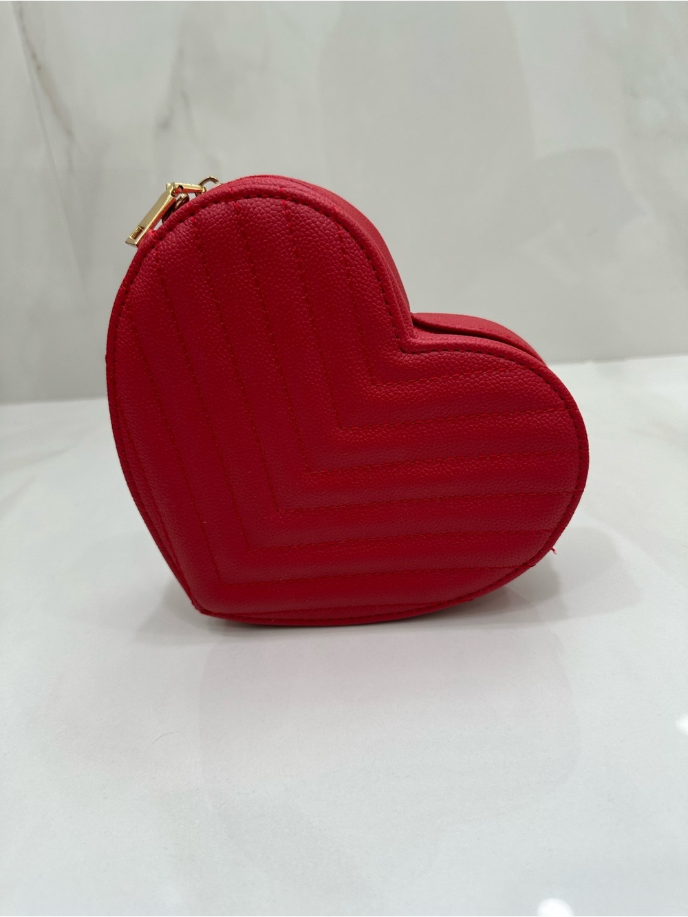 Chevron Heart Clutch Handbag